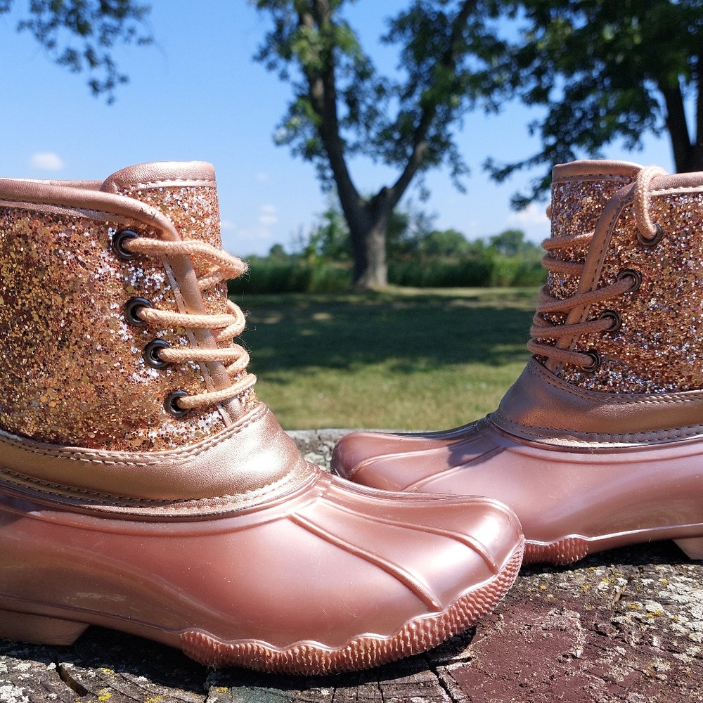 Girls Glitter Duck Boots by Josmo Size 3